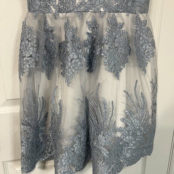 Altar'd State Blue Lace Formal Dress Size M - Picture 3 of 8
